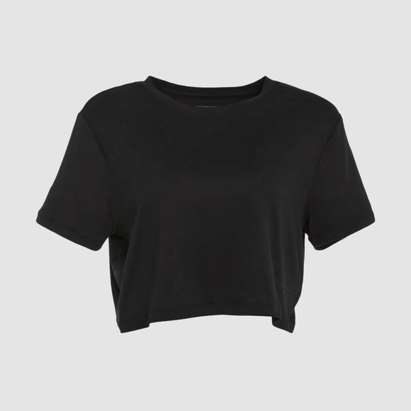 BCBGMaxAzria Kylie Crop Tee Black, NWT- Size XL - Picture 9 of 9
